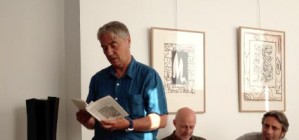 lecture à la galerie pascal lainé, dominique sorrente lit un extrait de « Palestines »/ trace de poète 2013