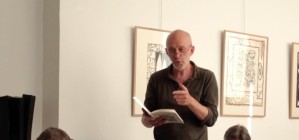 lecture à la galerie pascal lainé, Benoît Cherel lit un extrait de « Palestines »/ trace de poète 2013